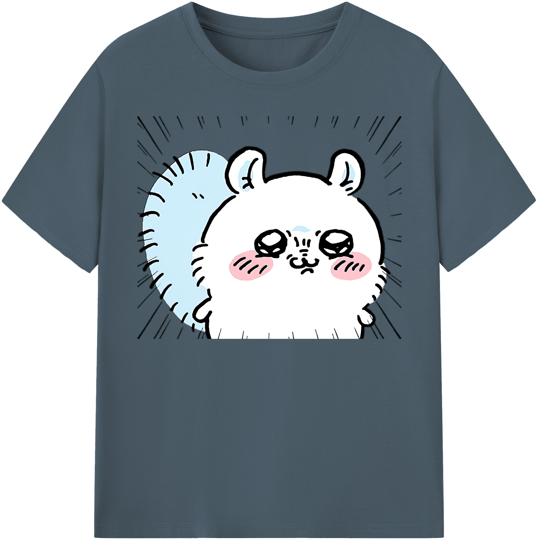 （画像用） ちいかわ モモンガ Chii-kawa Momonga 綿100％半袖Tシャツ（フロントプリント）
